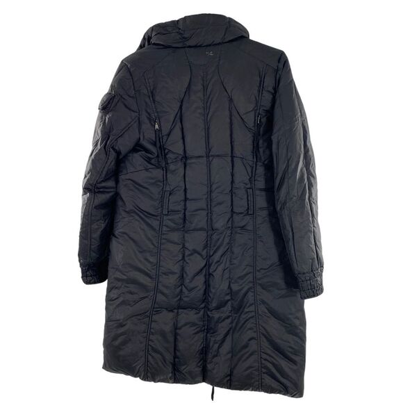 Ralph Lauren Sport Women's Size M Longline Down Puffer Winter Jacket Black Snow - Picture 4 of 9